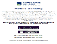 Tablet Screenshot of m.silverstatecu.com